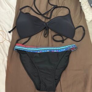 Black Bikini with Colorful Trim
